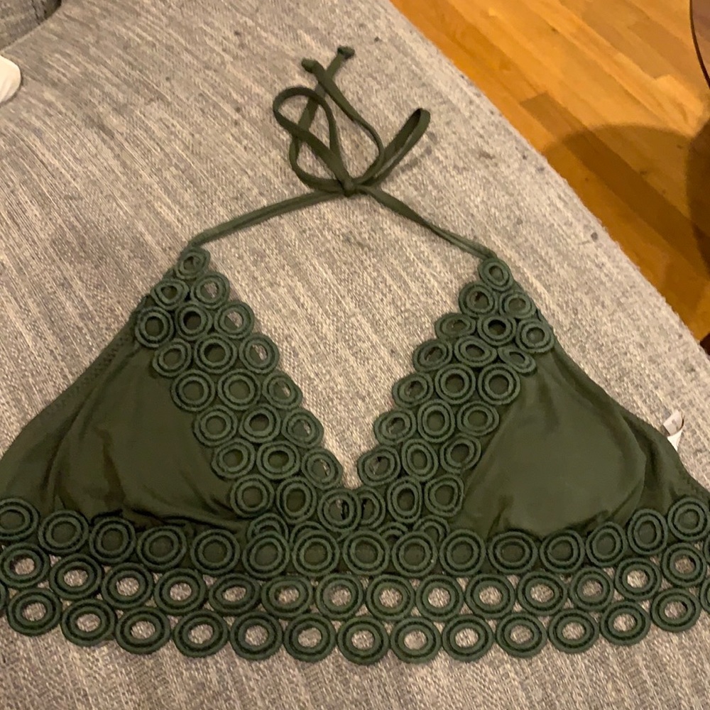 Green bikini top